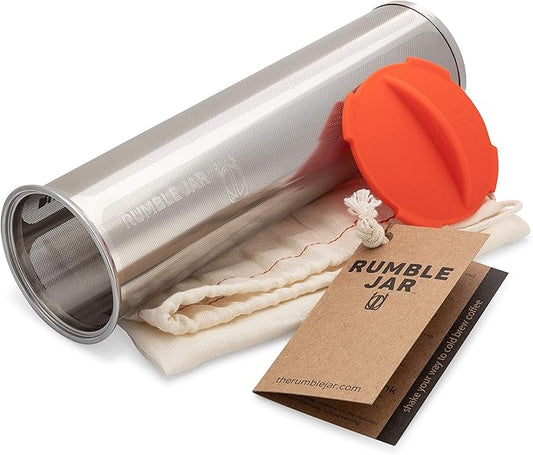Rumble Jar - Next-Gen Cold Brew Coffee Maker for Mason Jars - 200 Micron Filter Is Ideal for Coarse Grounds & Stronger Coffee - Standalone Filter (Mason Jar not included)