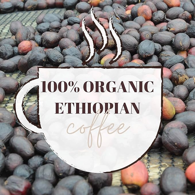 Ethiopian Sidamo Natural Green Coffee Beans – Unroasted Specialty Grade | Single Origin Heirloom Arabica | High-Altitude Grown | Bold Fruity Flavor | Home Roasting – 2lb / 32 Ounces