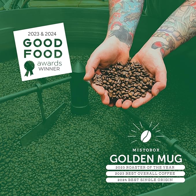 Goshen Coffee Roasters Ground Black Dog Espresso Blend | Dark Roast, Espresso or Brewed | Award-Winning, Natural and Washed | Roasted Nuts, Molasses, Dark Cocoa Flavors | 5 lb Bag