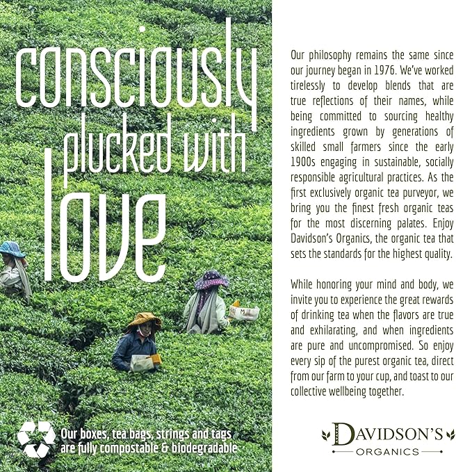 Davidson's Organics, Decaffeinated Cinnamon Apple, Loose Leaf Tea, 16-Ounce Bag