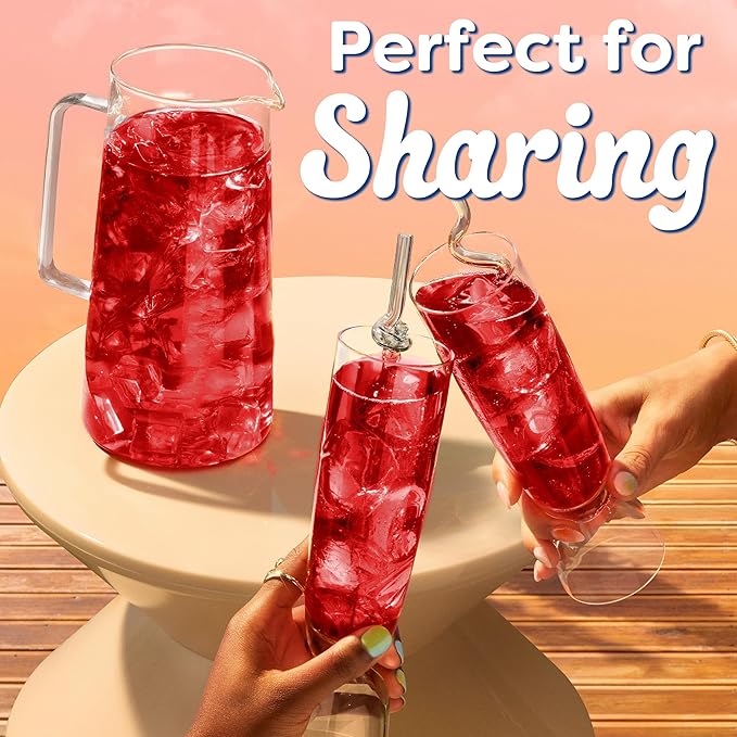 Crystal Light Drink Mix, 5 Pitcher Packets, for Flavorful Hydration and Shareable Refreshment, Cherry Pomegranate, flavored with other natural flavor, Zero Sugar, Low Calorie, 2.2 oz