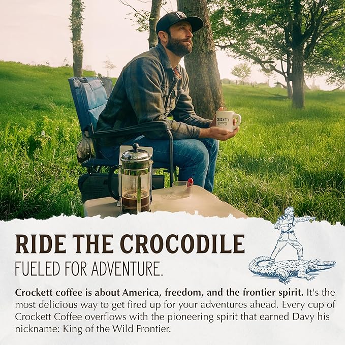 Crockett Light Roast Ground Coffee – Smooth Light Roast Ground Coffee with Bright Flavor, Crisp Finish & Gentle Strength – Perfect for Clean Brewing, Mellow Energy & Daily Coffee Drinks