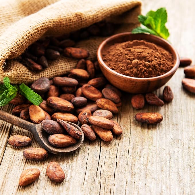 Yupik Organic Raw Cacao Beans, 2.2 lb (35.2 oz), Vegan, GMO-Free, Kosher, Gluten-Free, Dried Beans, Fermented, Unroasted, No Sugar Added, Source of Fiber & Iron, Ideal for Baking & Chocolate Making