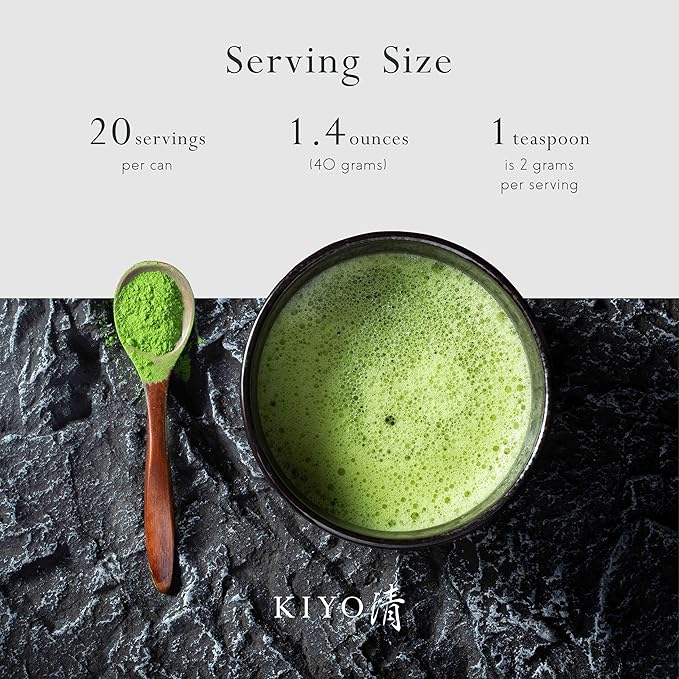 Kiyo Matcha Organic Classic Grade Chiba No Shiro Matcha - Pure Japanese First Harvest Organic Ceremonial Grade Matcha Green Tea Powder from Kagoshima, Japan (40g/1.41oz)