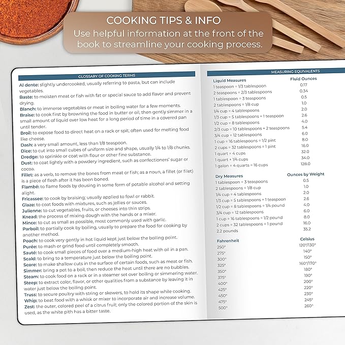 Clever Fox Recipe Book – Make Your Own Family Cookbook – Blank Recipe Notebook Organizer – Empty Cooking Journal to Write In Recipes – Large Size, 8.5”x11.2”, Hardcover, Black