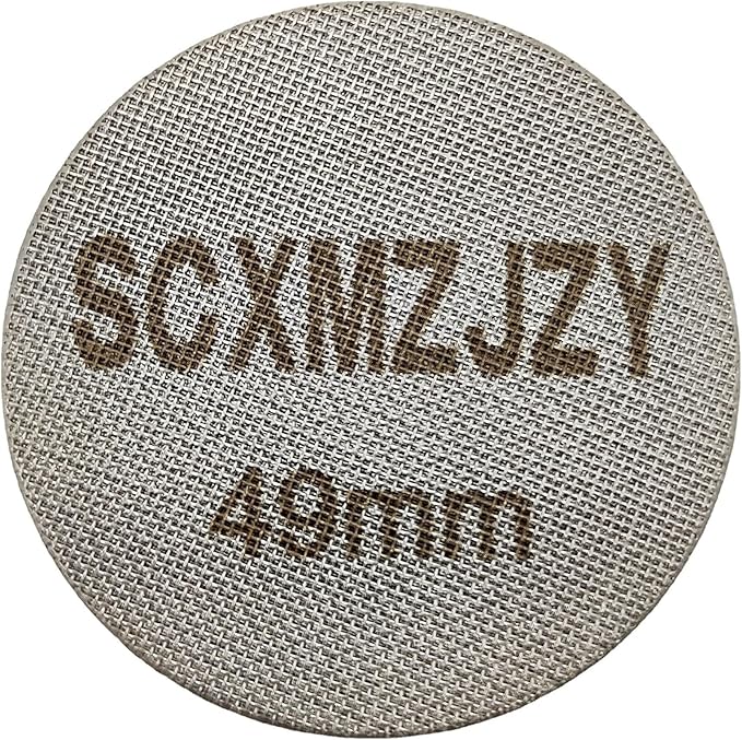 49mm Espresso Puck Screen, 1.7mm Thickness, made of 150μm 316 Stainless Steel, is a reusable contact screen for the Coffee Portafilter Puck Screen and Espresso Portafilter Lower Shower Screen