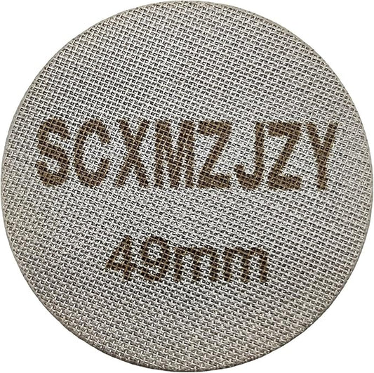 49mm Espresso Puck Screen, 1.7mm Thickness, made of 150μm 316 Stainless Steel, is a reusable contact screen for the Coffee Portafilter Puck Screen and Espresso Portafilter Lower Shower Screen