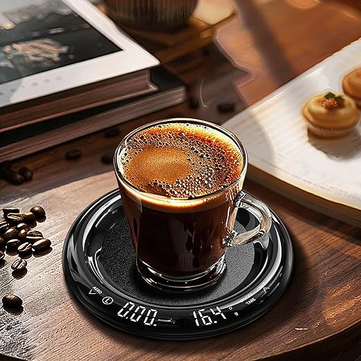 Hublaolss Espresso Scale with Timer, 0.1g Precision Coffee Scale for Pour Over & Matcha, 2kg Capacity, Rechargeable with Protective Bag
