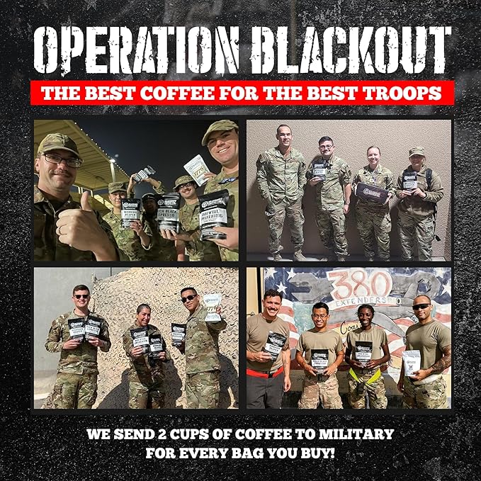 Blackout Coffee Brewtal Awakening Ground Coffee – Dark Roast, Bold Flavor – Freshly Roasted 12oz Bag