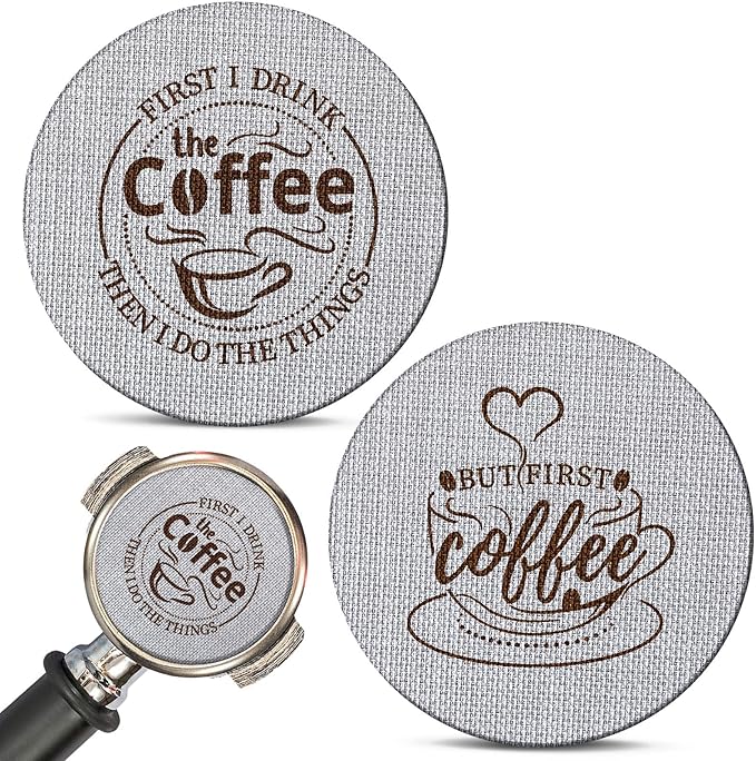 Yaomiao 2 Pieces 53.3mm Espresso Puck Screen, 1.7mm Thickness 150 Micrometre Reusable Barista Espresso Screen Stainless Steel Coffee Filter Mesh Plate for Bottomless Portafilter Filter Basket