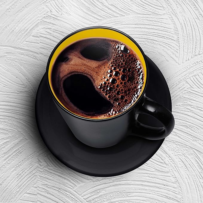 Custom Ceramic Coffee Latte Mugs 12 oz. Set of 50, Personalized Bulk Pack - Perfect for Coffee, Tea, Espresso, Hot Cocoa, Other Beverages - Yellow