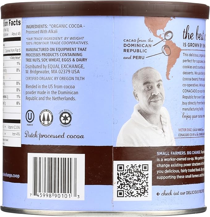 Equal Exchange , Can Baking Cocoa 8 Ounce