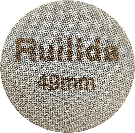 Espresso Puck Screen 49mm, Reusable 1.7mm Thickness 150μm 316 Stainless Steel Professional Barista Coffee Filter Mesh Plate for Espresso Portafilter Filter Basket (49mm)