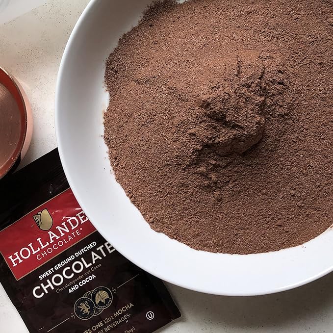 Hollander Sweet Ground Dutched Chocolate Powder | 2.5lb Bag | Beverage, Specialty Coffee Drinks, Baking & Desserts | Clean Label & Gourmet Ingredients | GMO Free, Rainforest Alliance Certified