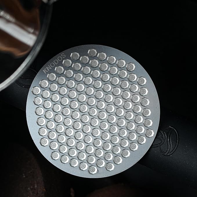 KNODOS 51mm Espresso Puck Screen- High-Grade Stainless Steel Plate Disk Coffee Filter, Optimal Espresso Extraction, Fits Delonghi & More, Easy Clean Design (Silver, 51mm)