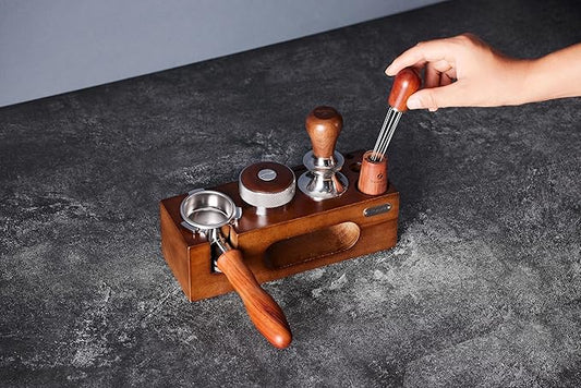 51mm espresso accessories kit include WDT tool Dosing Funnel and Puck Screen Set distribution tool can Break up Clumps funnel fit delonghi and casabrew machines