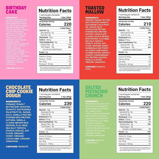FROPRO Snack Bar - Peanut Butter Snack Bars - Gluten Free, Dairy Free, Soy Free, Non GMO, Plant Based Protein Snacks Bar - Crave-worthy & Great On-the-Go | Variety, 12 Flavors, 12 Pack