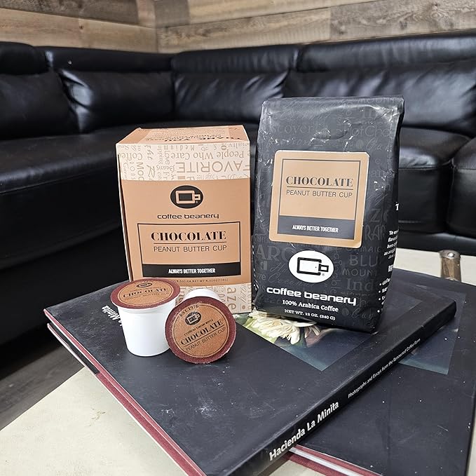 Chocolate Peanut Butter Cup Coffee by Coffee Beanery | 12oz Flavored Ground Medium Roast