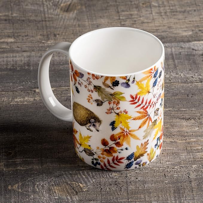Maison d' Hermine Coffee Mug with Handles Fine Bone China Mugs Pack of One Tea Cups for Hot Beverages Cappuccino Latte Home Restaurant Office Perfect for Gift (Sous-Bois - Foret, 15 Ounce)