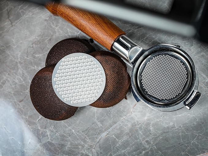 58mm Espresso Puck Screen 2 Pack Stainless Steel Coffee Puck Filter, Ultra-Thin 0.8mm Espresso Screen For 58 mm Portafilters