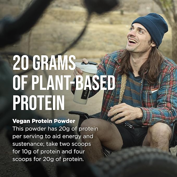Protein Powder Vanilla Bean - 20g of Vegan, Plant-Based Protein Mix - Non-GMO, Non-Dairy, Gluten-Free - 3.5g of BCAAs - 9 Essential Amino Acids - 15-Day Supply - 1 Bag, 15 Servings