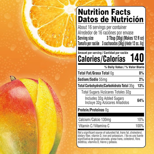 Tang Orange Mango Artificially Flavored Powdered Soft Drink Mix, 19.7 oz Canister