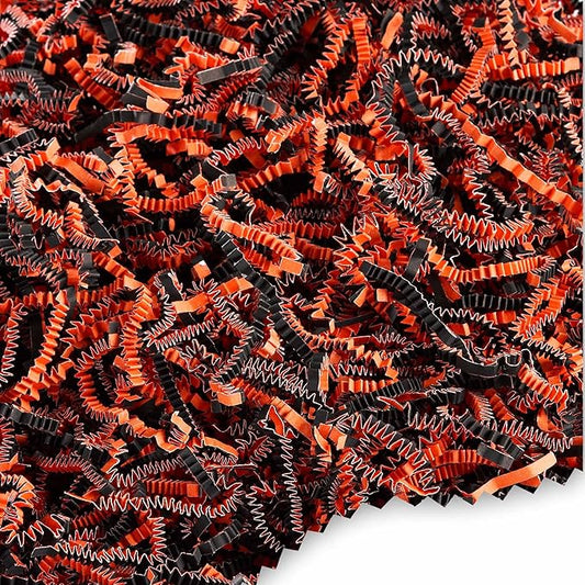 FRILLZ Crinkle Cut Paper Shred Filler for Baskets, Gifts, Packing and Protecting your Halloween, Fall Festival, Birthday and other events (1 pound, Halloween Mix)