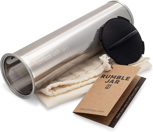 Rumble Jar - Next-Gen Cold Brew Coffee Maker for Mason Jars - 200 Micron Filter Is Ideal for Coarse Grounds & Stronger Coffee - Standalone Filter (Mason Jar not included)