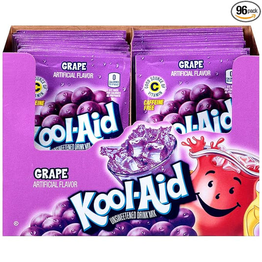 Kool-Aid Lemonade Flavored Unsweetened Caffeine Free Drink Mix, 48 Count (Pack of 2)