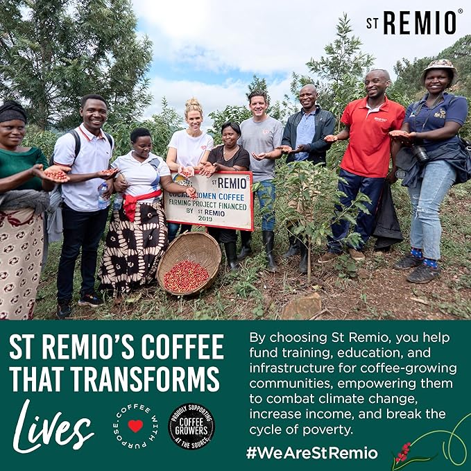 ST REMIO Ground Coffee House Blend 12 oz - Medium-Dark Roast, USDA Organic, Bio Organic, Bold Caramel And Maple Flavour, 100% Arabica Coffee Beans for Premium Specialty Drip Coffee