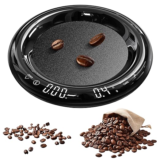 Hublaolss Espresso Scale with Timer, 0.1g Precision Coffee Scale for Pour Over & Matcha, 2kg Capacity, Rechargeable with Protective Bag