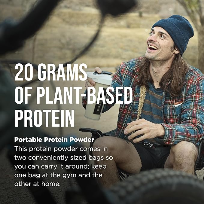 Protein Powder Vanilla Bean - 20g of Vegan, Plant-Based Protein Mix - Non-GMO, Non-Dairy, Gluten-Free - 3.5g of BCAAs - 9 Essential Amino Acids - 30-Day Supply - 2 Bag, 30 Servings