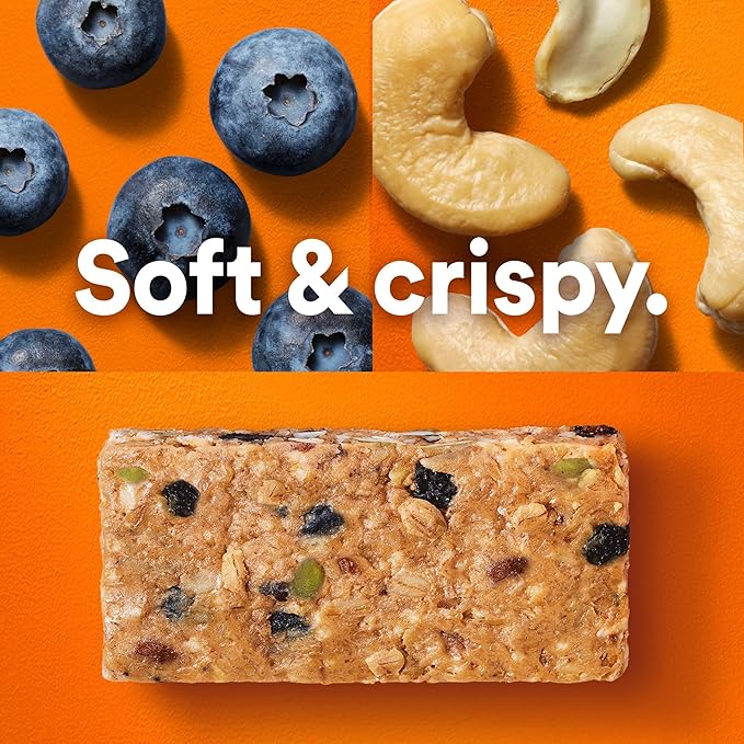 RXBAR Nut Butter and Oat Protein Bars, Protein Snacks, Snack Bars, Blueberry Cashew Butter, 23.2oz Box (12 Count)