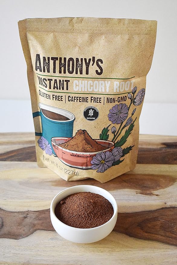 Anthony's Instant Chicory Root, 8 oz, Gluten Free, Caffeine Free, Non GMO, Coffee Alternative