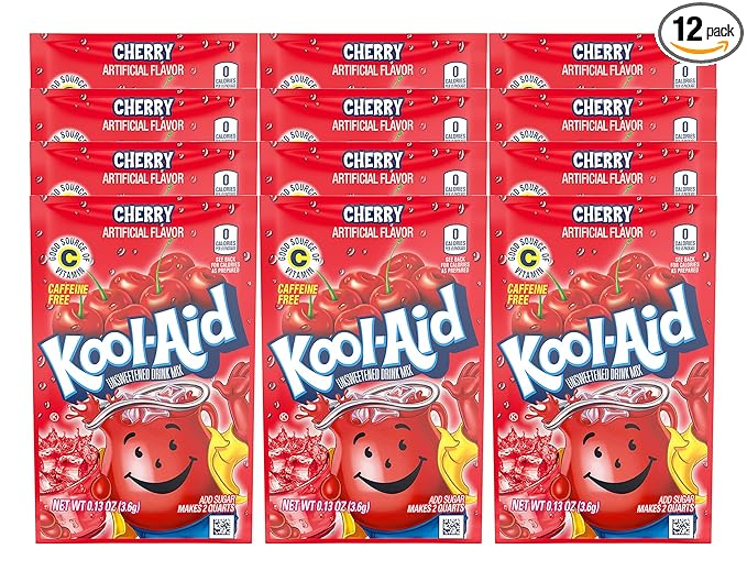 KOOL-AID CHERRY Unsweetened Drink Mix (12 Packets)