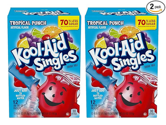 Kool-aid Singles Tropical Punch 12-.055 Oz Box 2-boxes