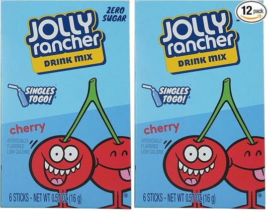 Jolly Rancher Singles to Go - Variety (Cherry), 0.5 Oz (Pack of 12)