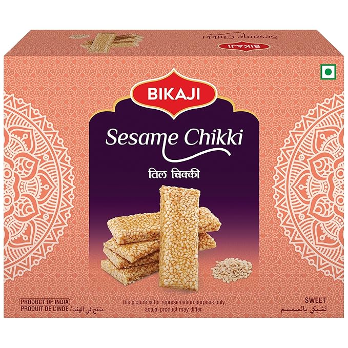 Bikaji Sesame Chikki 400g & Kolkata Jhaal Chanachur 1kg Combo | Nutty Chikki & Spicy Mix | Winter Special & Sharing Snack