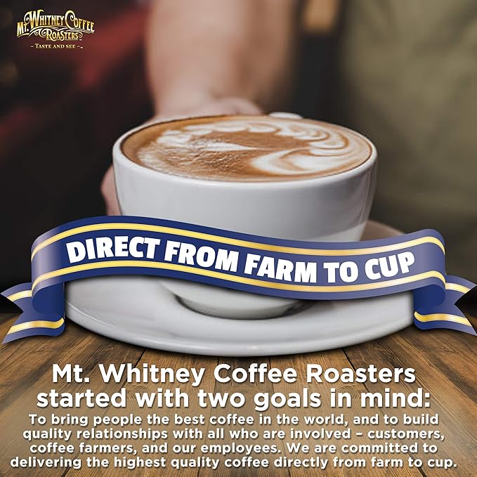 Mt. Whitney Organic Shade Grown, Low Acid Coffee from Peru, (Ground, 12 Oz)