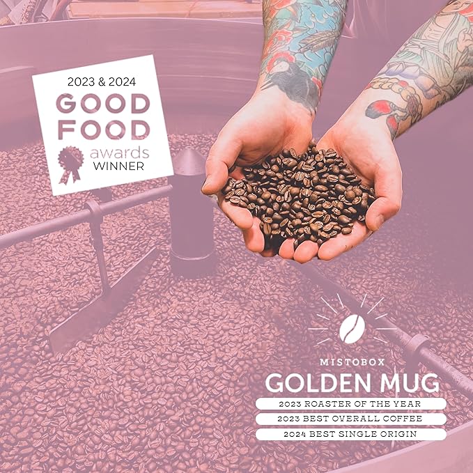 Goshen Coffee Roasters Ground Bright Eyed Breakfast Blend | Light Roast, Brewed or Espresso | Award-Winning - Natural and Washed | Vibrant, Almond, Brown Sugar Flavors | 2 Lb Bag
