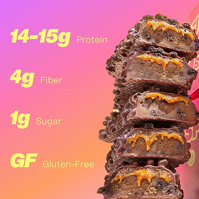 Misfits Protein Bar Variety Pack | Nutrition Bars - 14-15g Protein, 1g Sugar, Plant-based, Low Carb, Non-GMO, Gluten Free Snacks | Pack of 12, Multiple Flavors