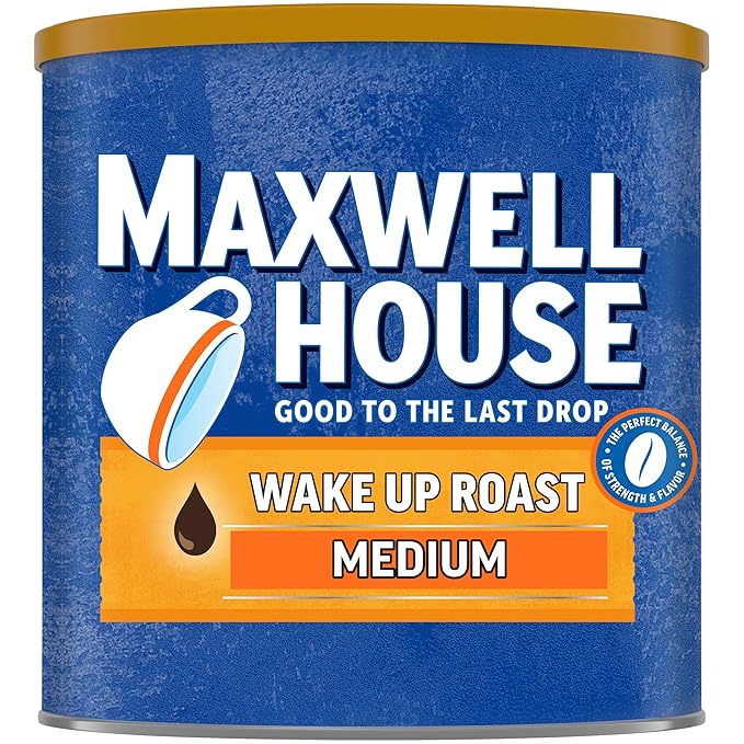 Maxwell House Medium Roast Wake Up Roast Ground Coffee, 30.65 oz. Canister