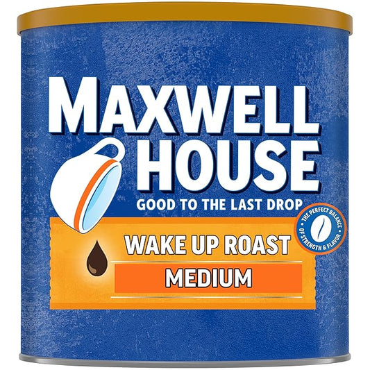 Maxwell House Medium Roast Wake Up Roast Ground Coffee, 30.65 oz. Canister
