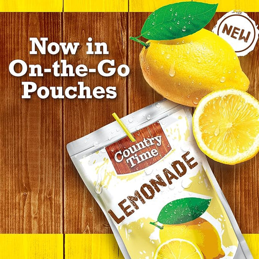 Country Time Lemonade Flavored Drink Pouches, 40 ct Pack (2 Boxes of 10)