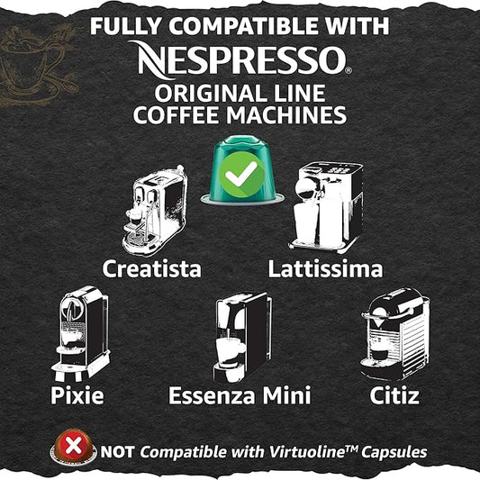 Cellini Caffè Delizioso Lungo Aluminum Nespresso Pods, 120 Count, Medium Roast Coffee Capsules, 100% Nespresso Original Machine Compatible