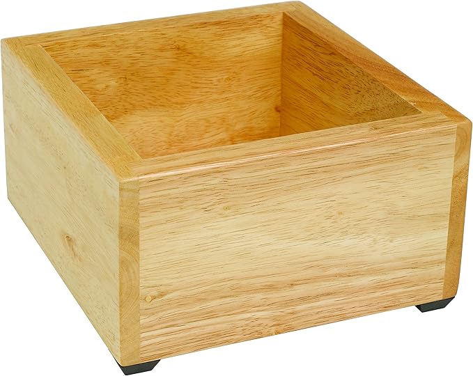 Rattleware Maple Knock Box Holder - Heavy Duty Design - Perfect for Home, Café, & Commercial Use - Trusted by Baristas Worldwide (6" x 5.5" x 4")