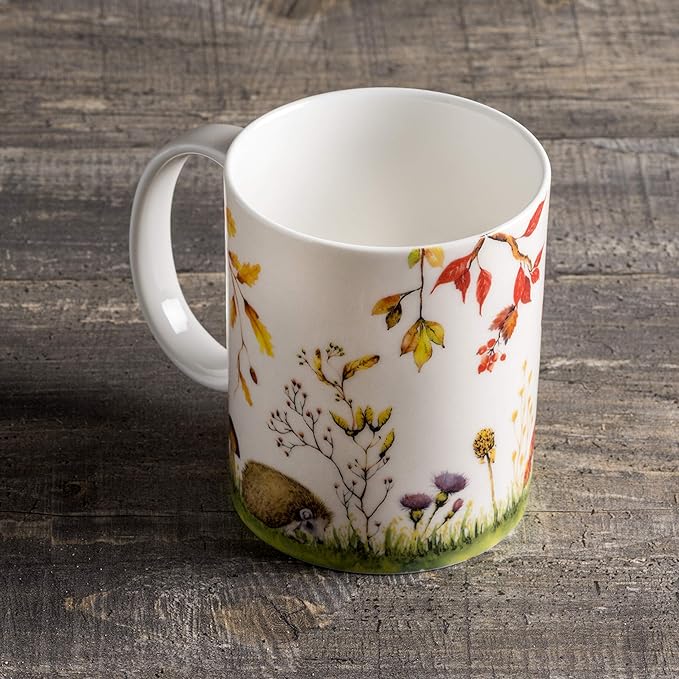 Maison d' Hermine Coffee Mug with Handles Fine Bone China Mugs Pack of One Tea Cups for Hot Beverages Cappuccino Latte Home Restaurant Office Perfect for Gift (Sous-Bois - Option 1, 12 Ounce)