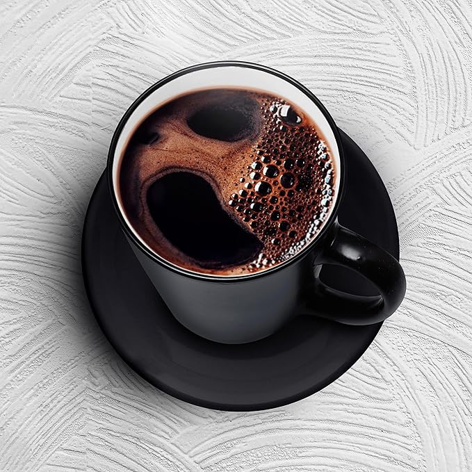 DISCOUNT PROMOS Ceramic Coffee Latte Mugs 12 oz. Set of 10, Bulk Pack - Perfect for Coffee, Tea, Espresso, Hot Cocoa, Other Beverages - White