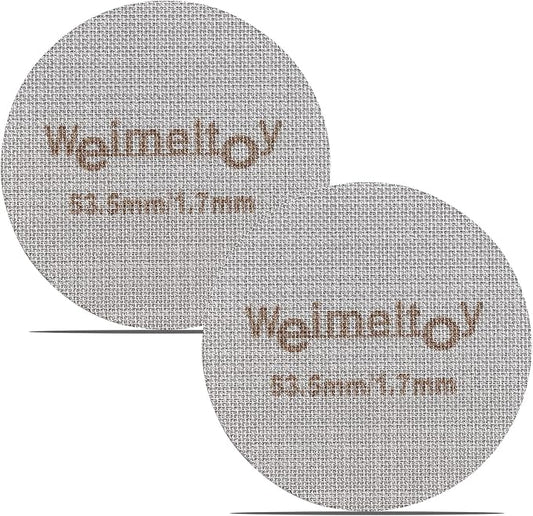 53.5mm Espresso Puck Screen Reusable Espresso Filter Screen 316 Stainless Steel Portafilter Screen for Breville 2 Pack