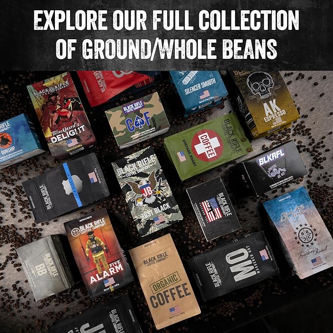 Black Rifle Coffee Company Blackbeard's Delight, 12oz Bag, Ground Coffee Dark Roast - Roasted Blend Made from Arabica Beans - Colombian & Brazilian Beans - Veteran Founded & American Made (Pack of 2)